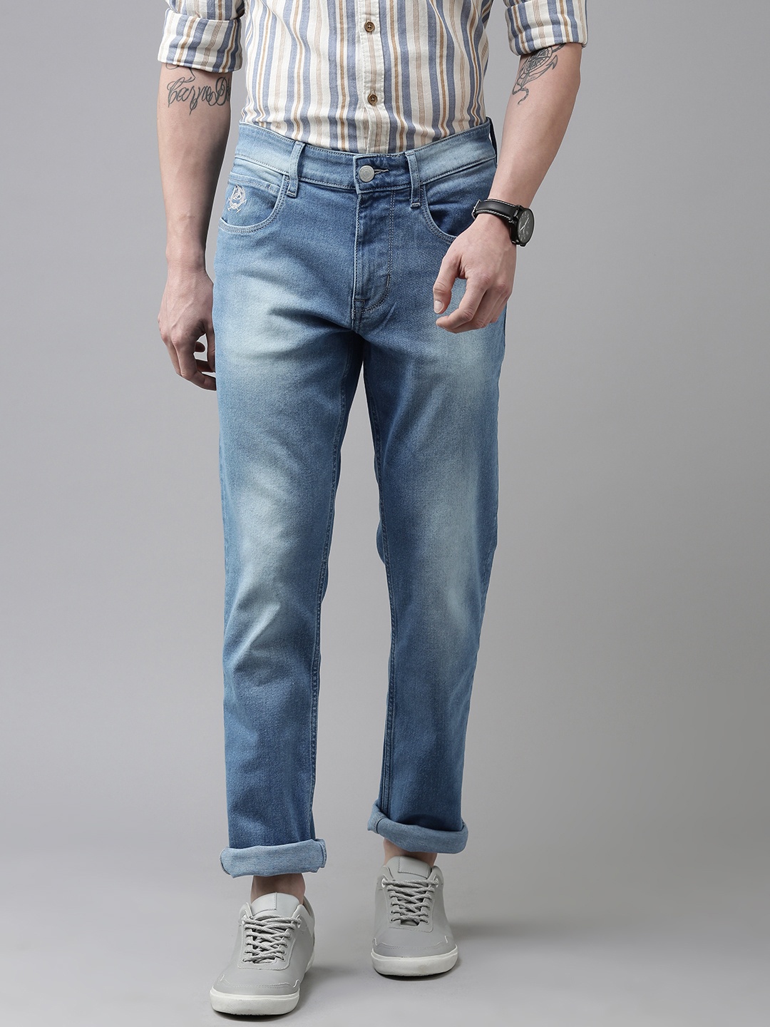 

U S Polo Assn Denim Co Men Blue Regallo Skinny Fit Mid Rise Clean Look Jeans