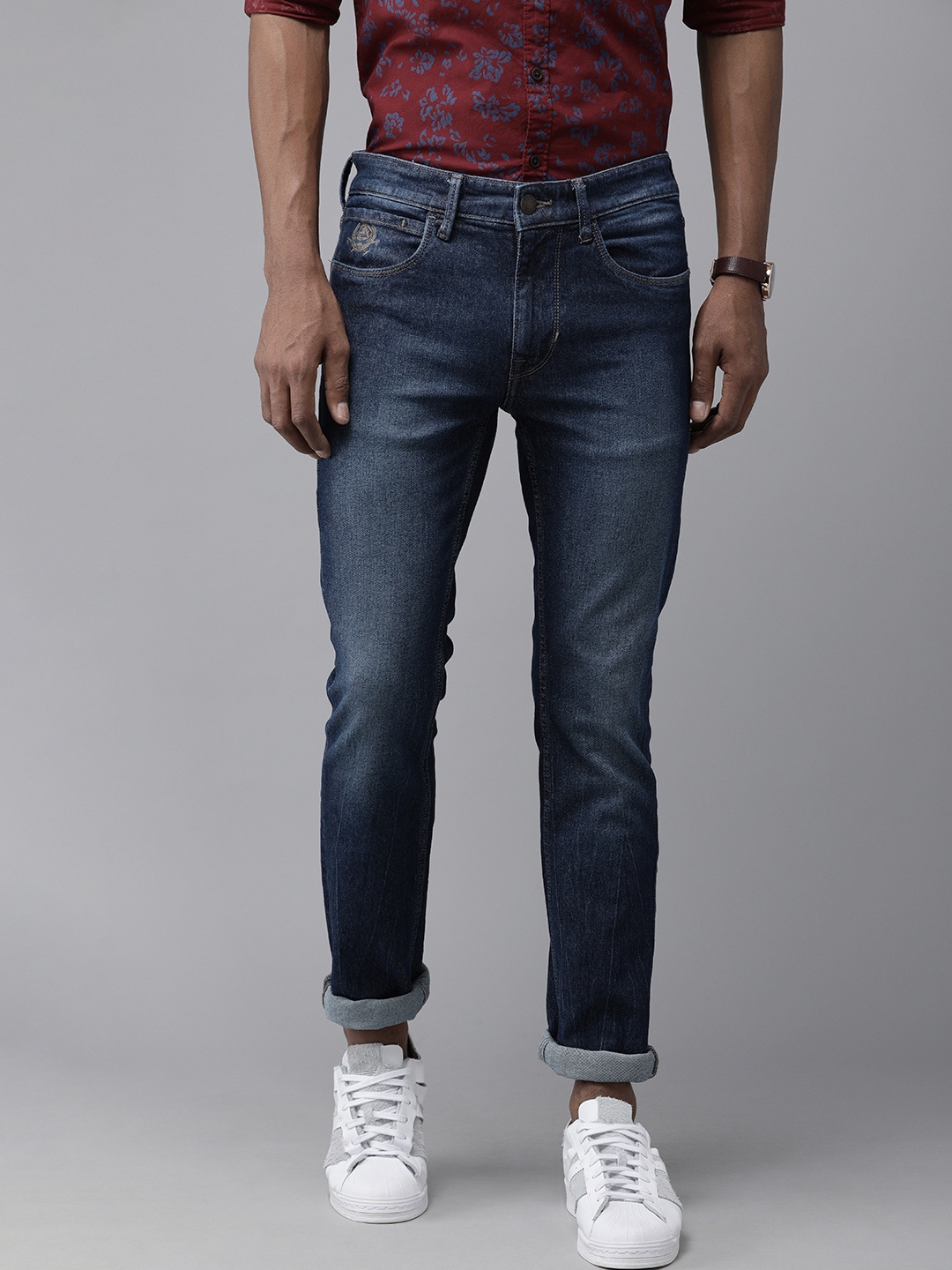 

U S Polo Assn Denim Co Men Blue Slim Fit Light Fade Stretchable Jeans