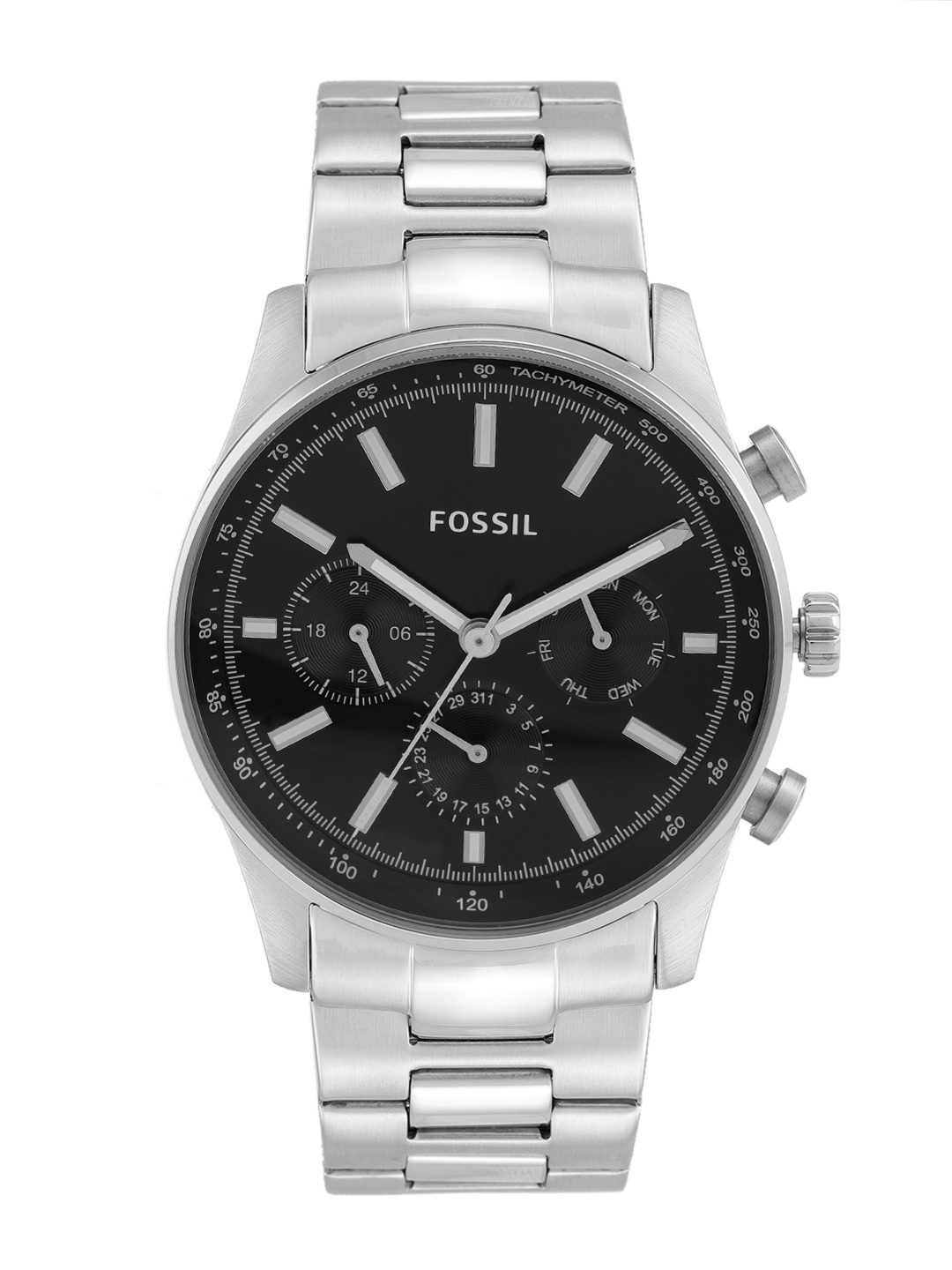 

Fossil Men Black Sullivan Tachymeter Analogue Watch BQ2447