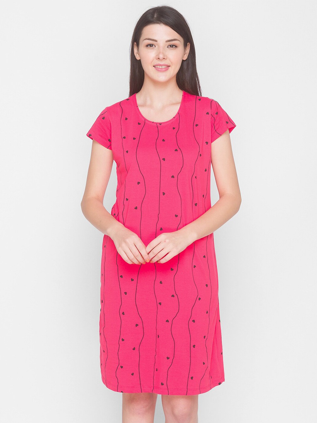 

AV2 Pink Printed Nightdress
