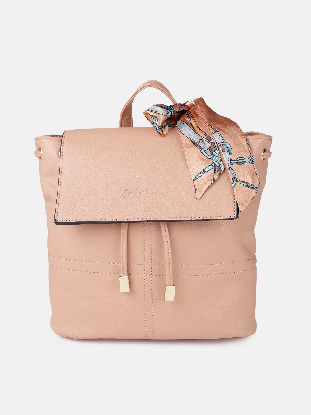 

Mast & Harbour Women Pink Solid Backpack