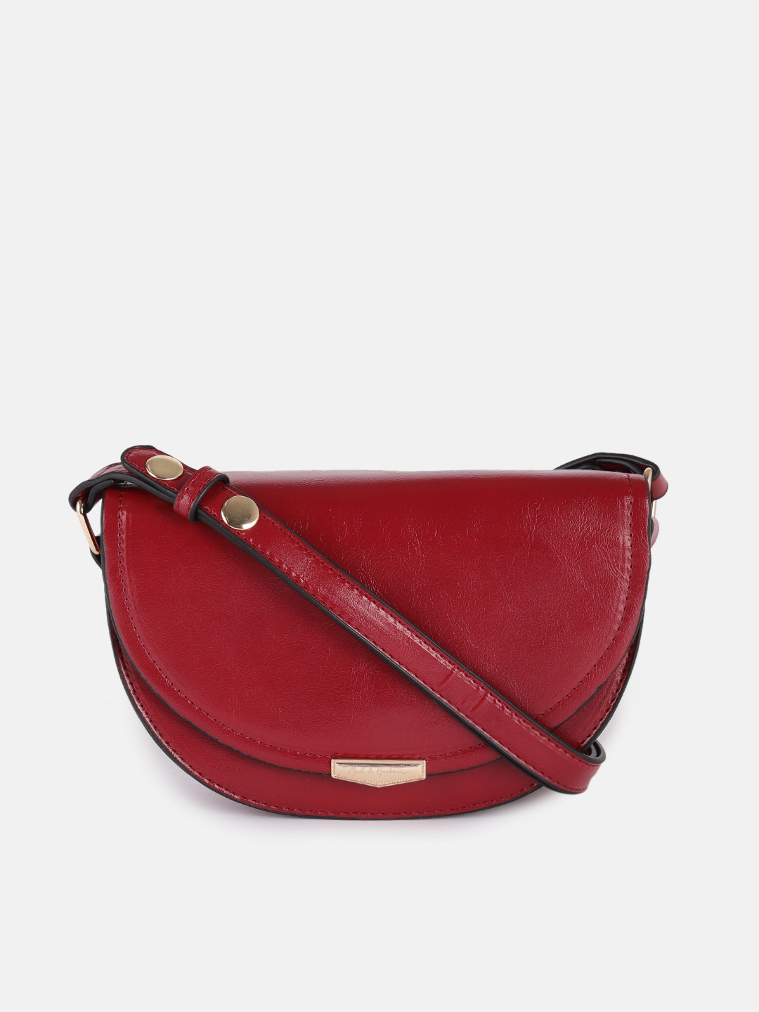 

Mast & Harbour Red PU Half Moon Shoulder Bag