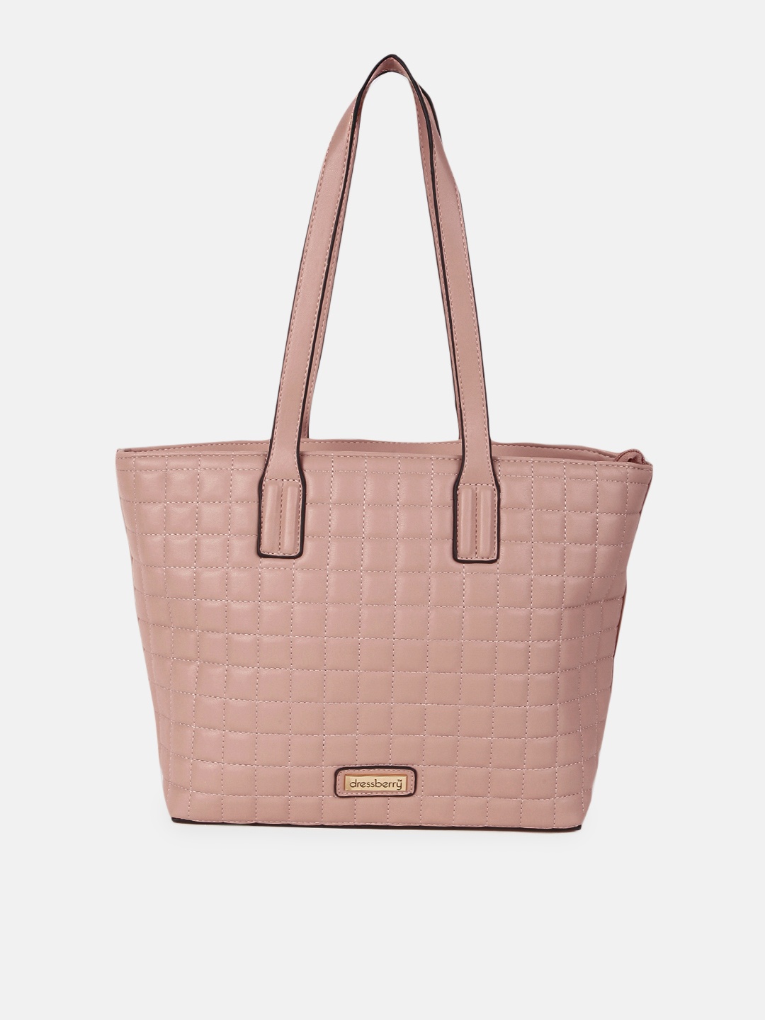 

DressBerry Pink PU Structured Tote Bag