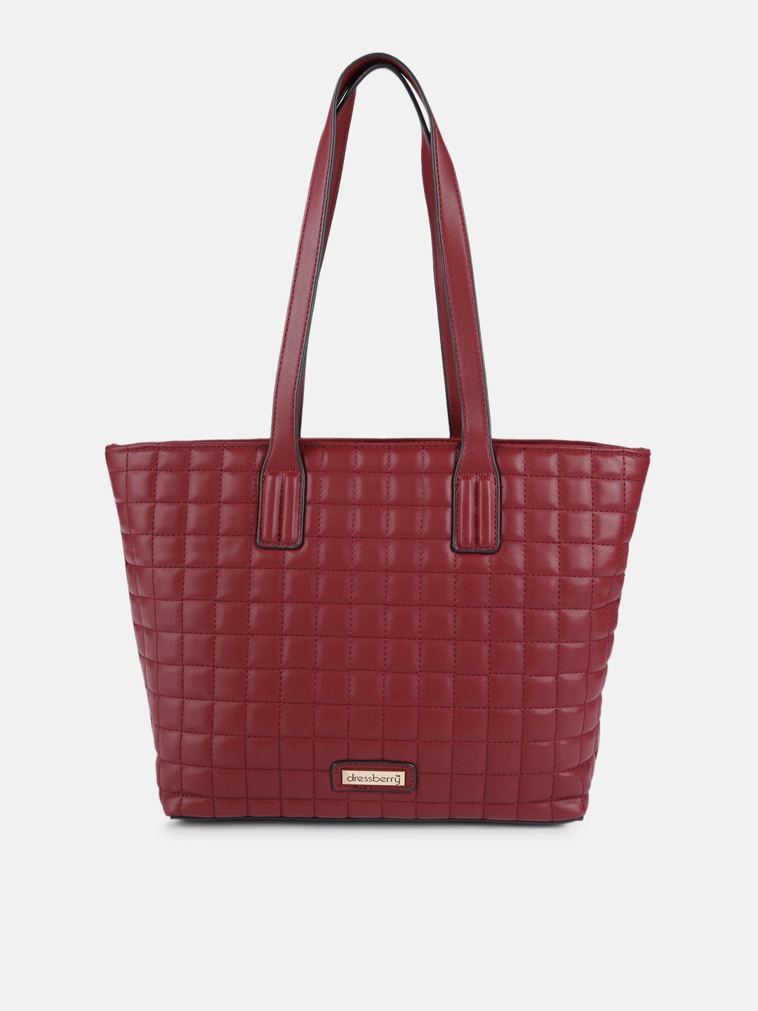 

DressBerry Red Solid Structured Quilted Shoulder Bag