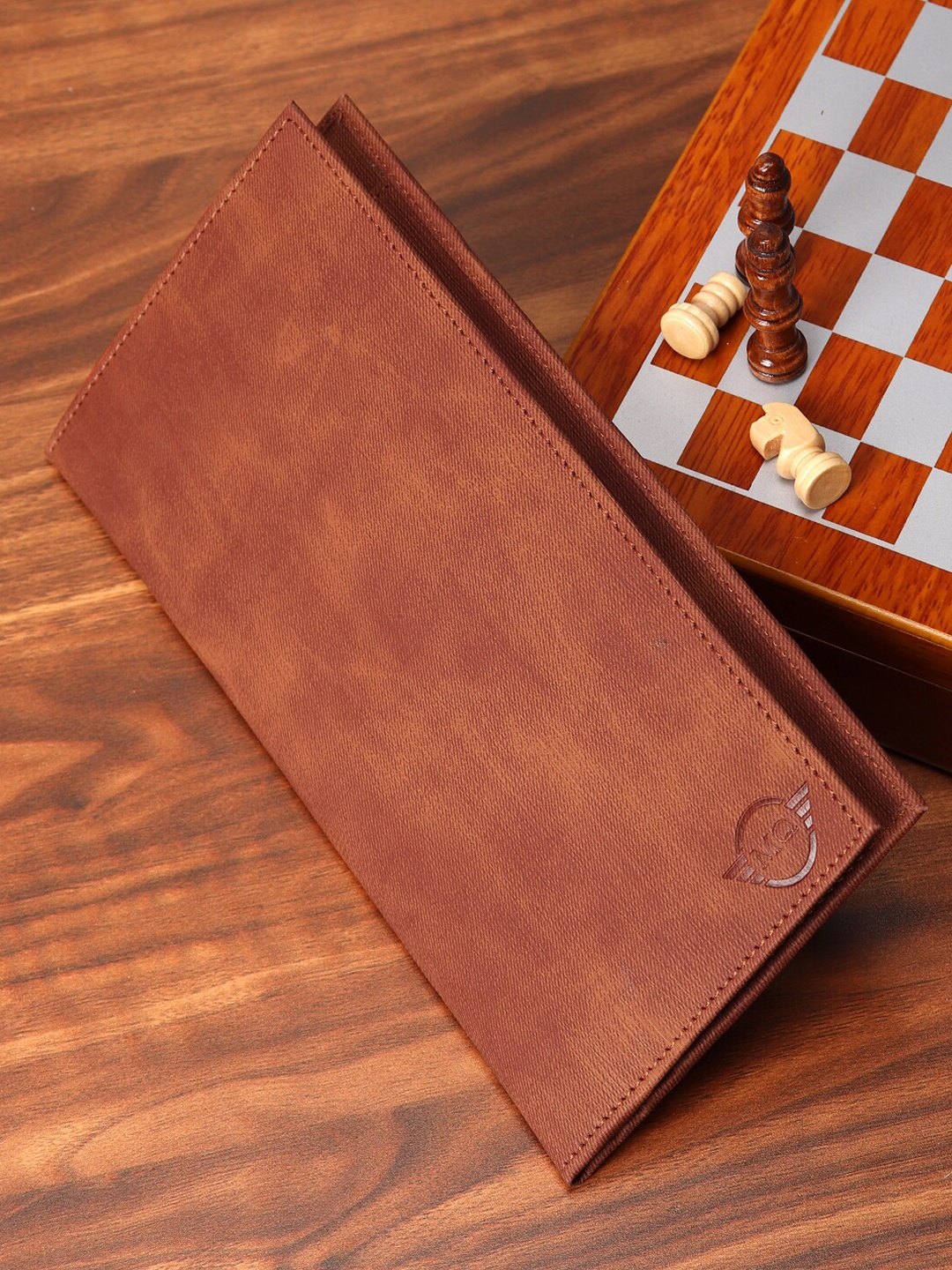 

MUTAQINOTI Unisex Tan Textured PU Card Holder