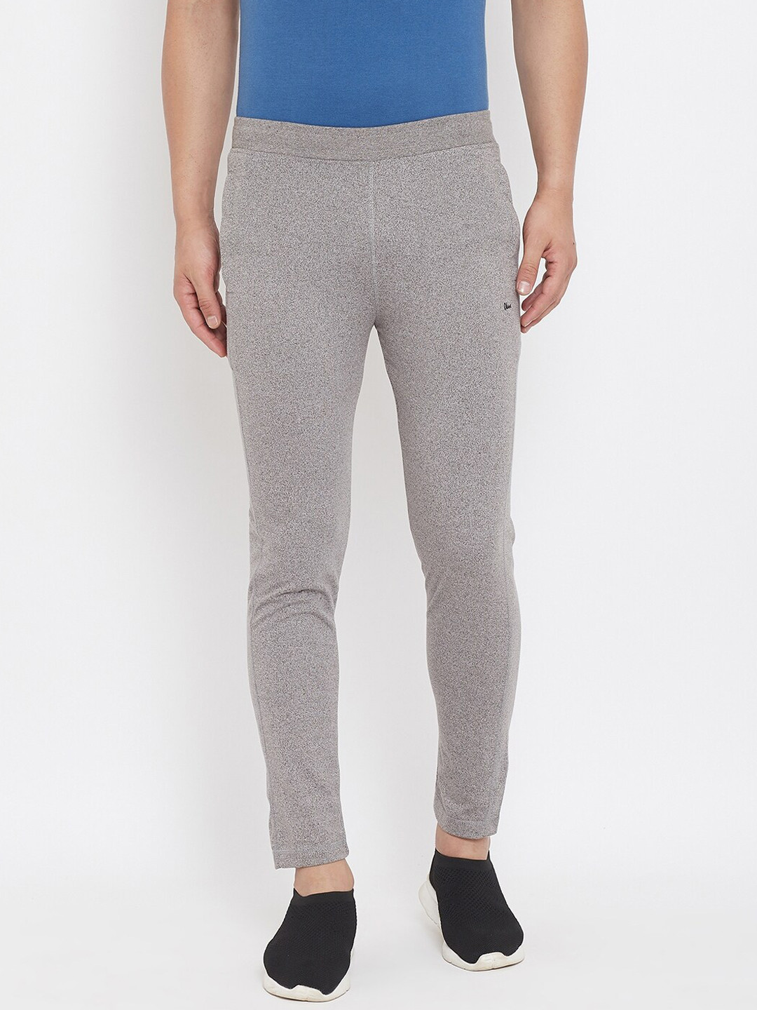 

Okane Men Grey Solid Track Pants
