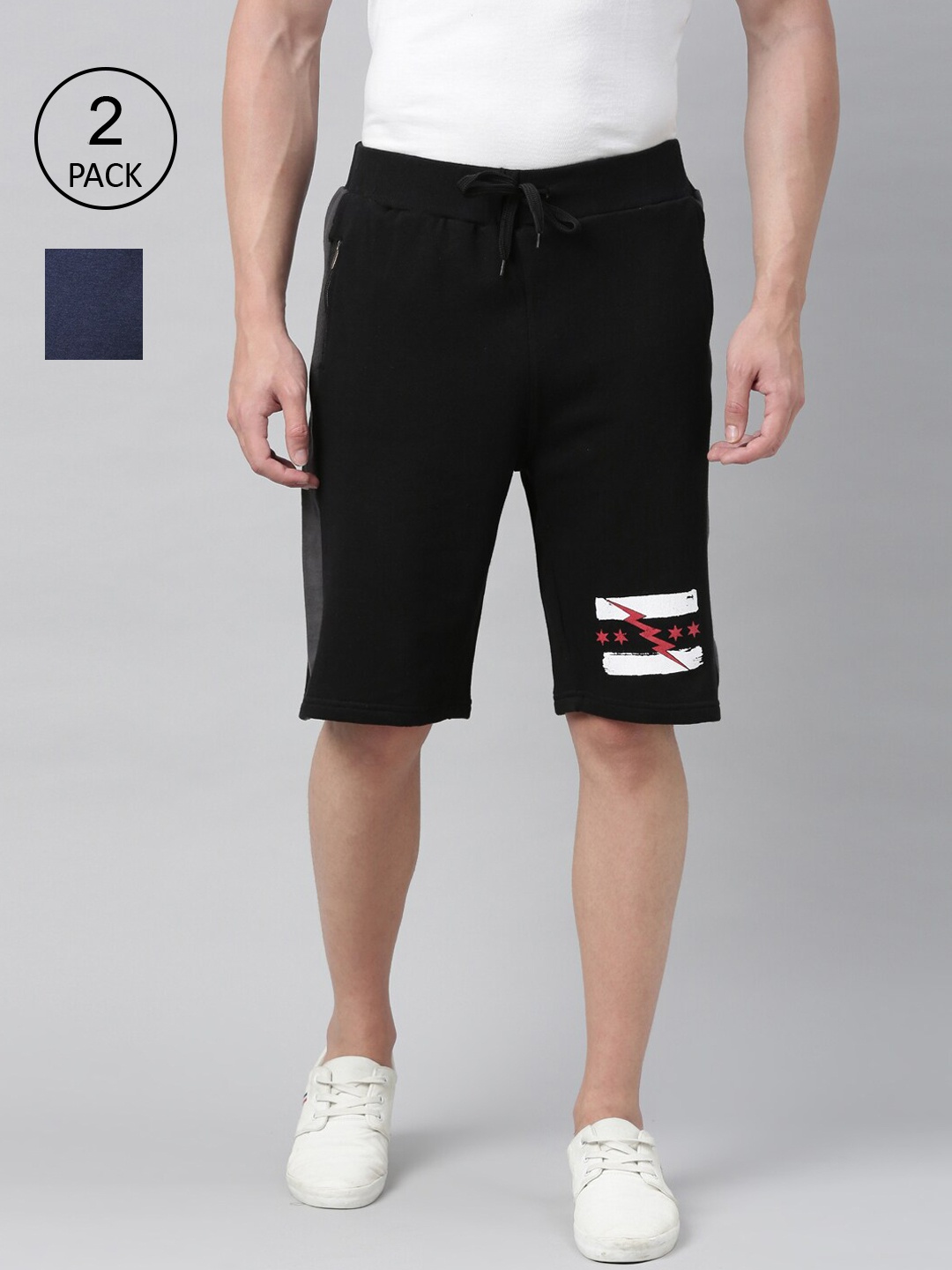 

Kryptic Men Black Regular Shorts