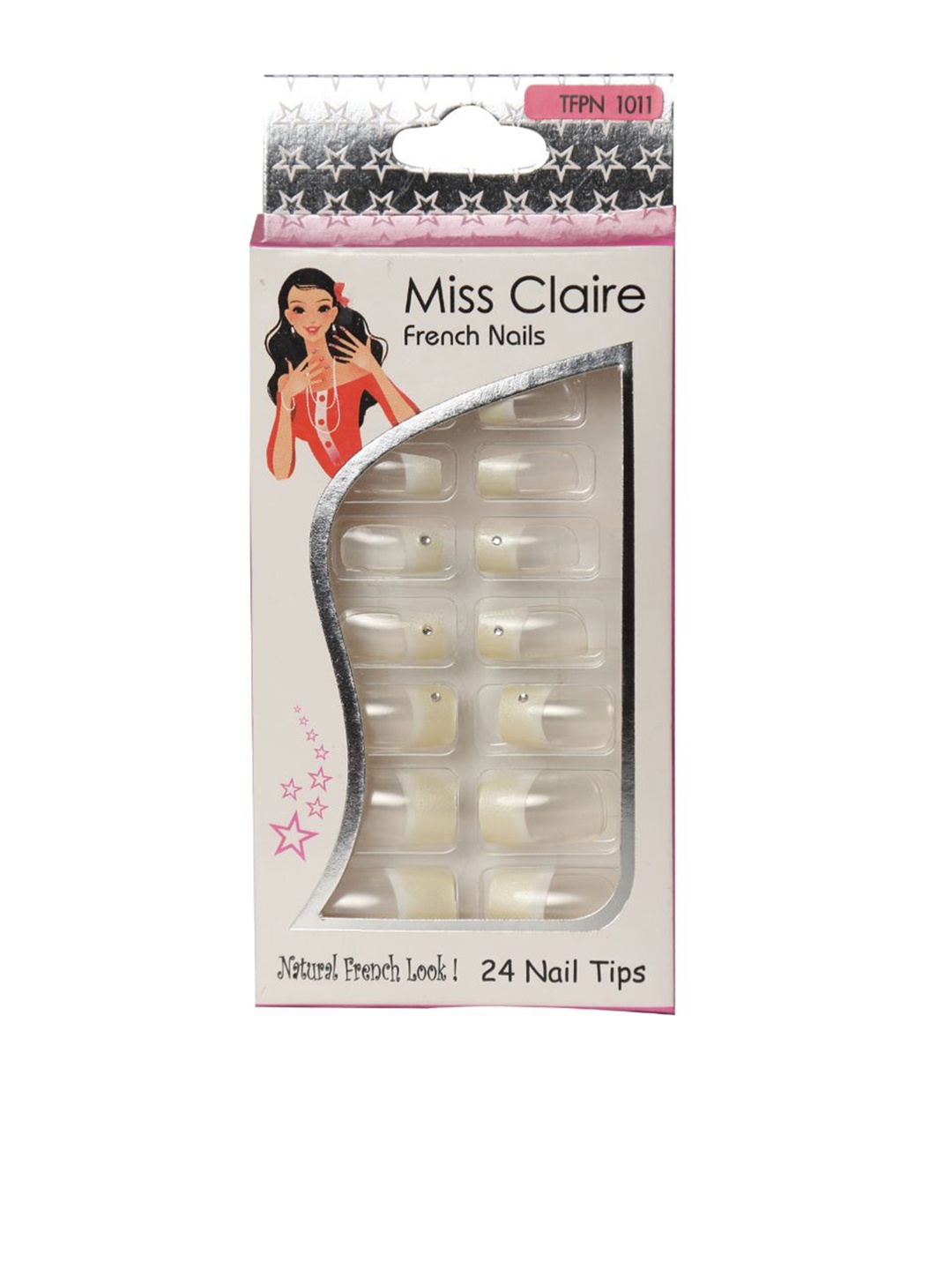 

Miss Claire Set of 24 French Nails-TFPN 1011 (ECP 008), Transparent