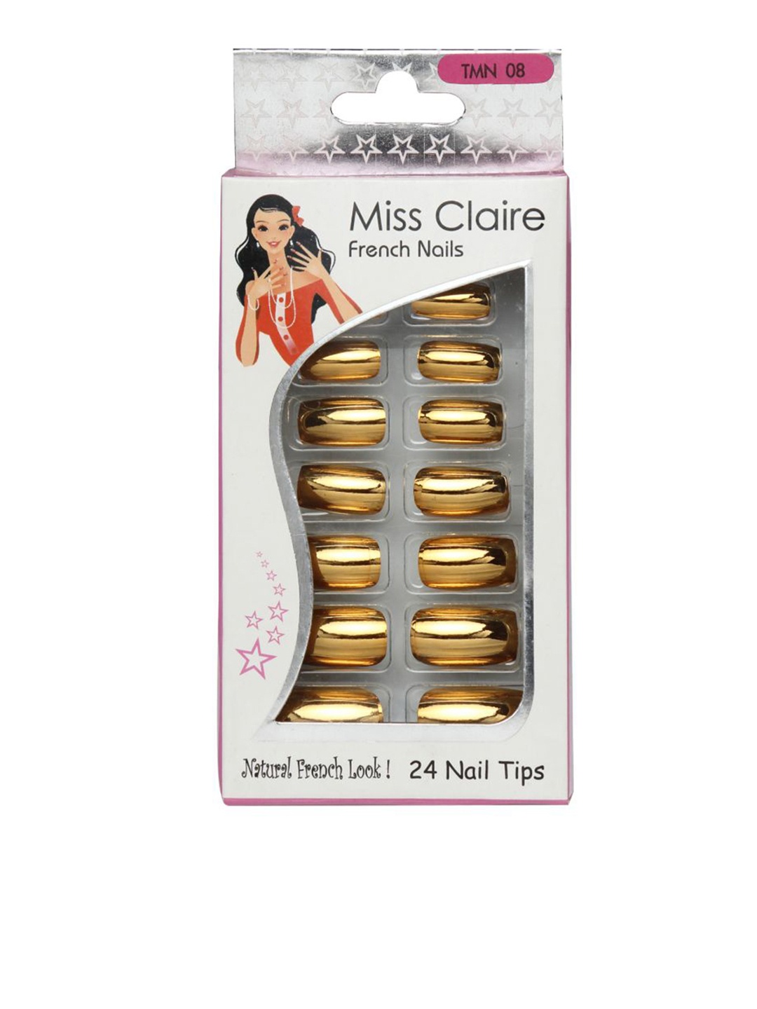 

Miss Claire Set of 24 Gold-Toned French Nails-TMN08 (ECP 014)