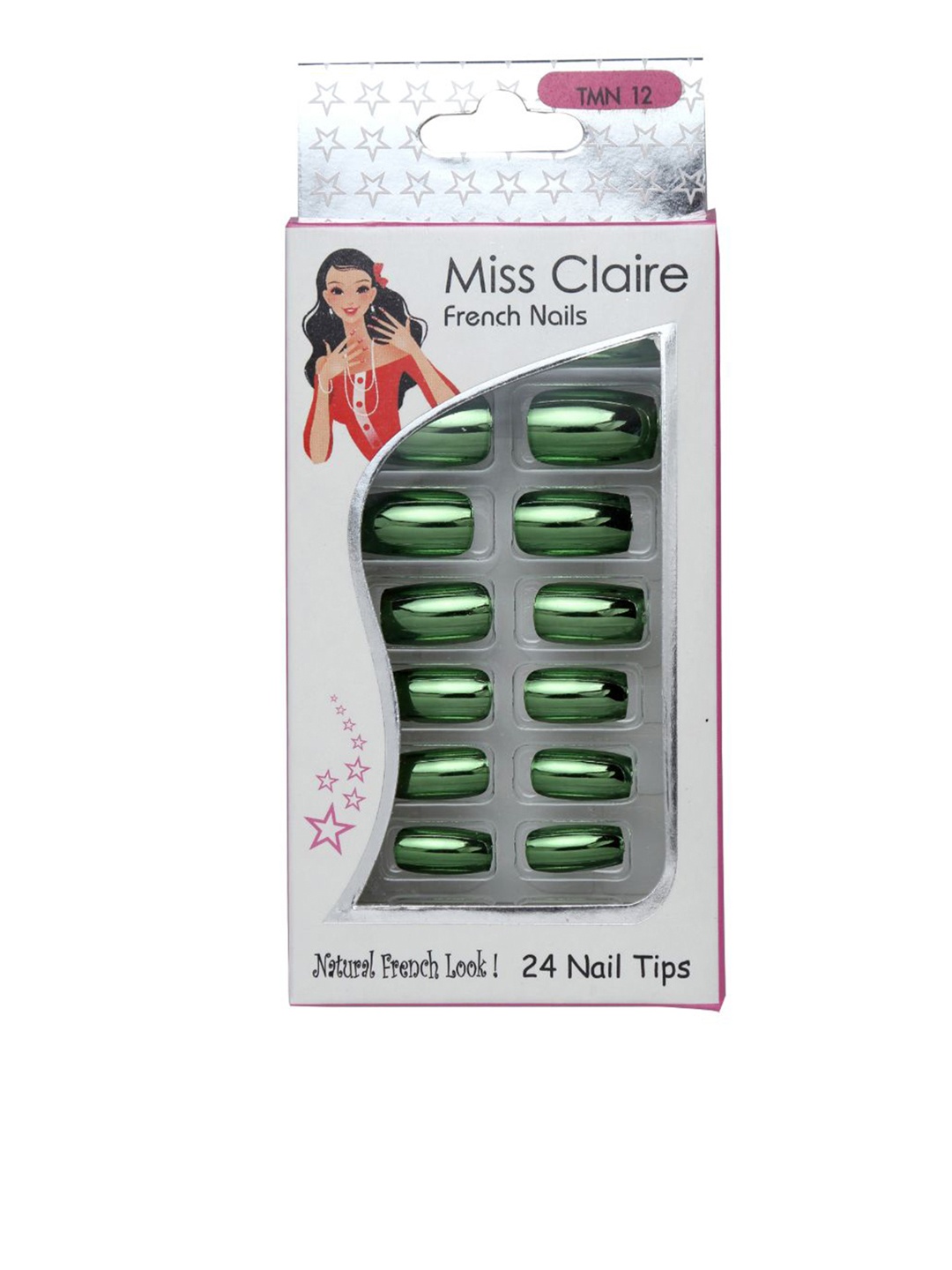 

Miss Claire Set of 24 Green French Nails-TMN12 (ECP 018)