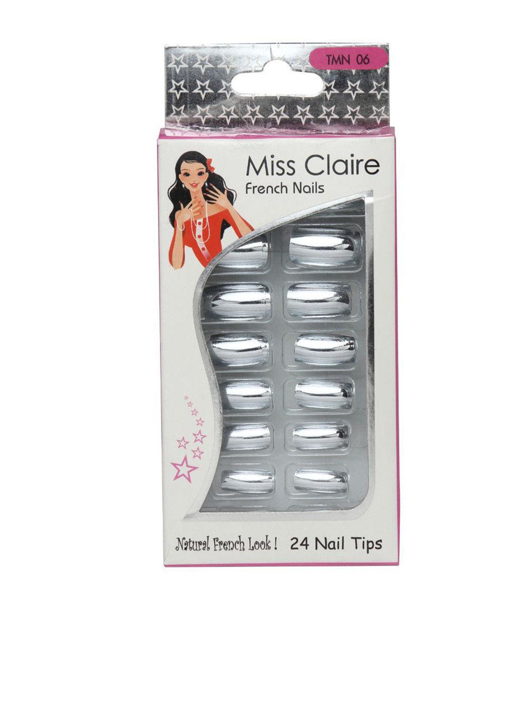 

Miss Claire Set of 24 Silver-Toned French Nails-TMN06 (ECP 017)