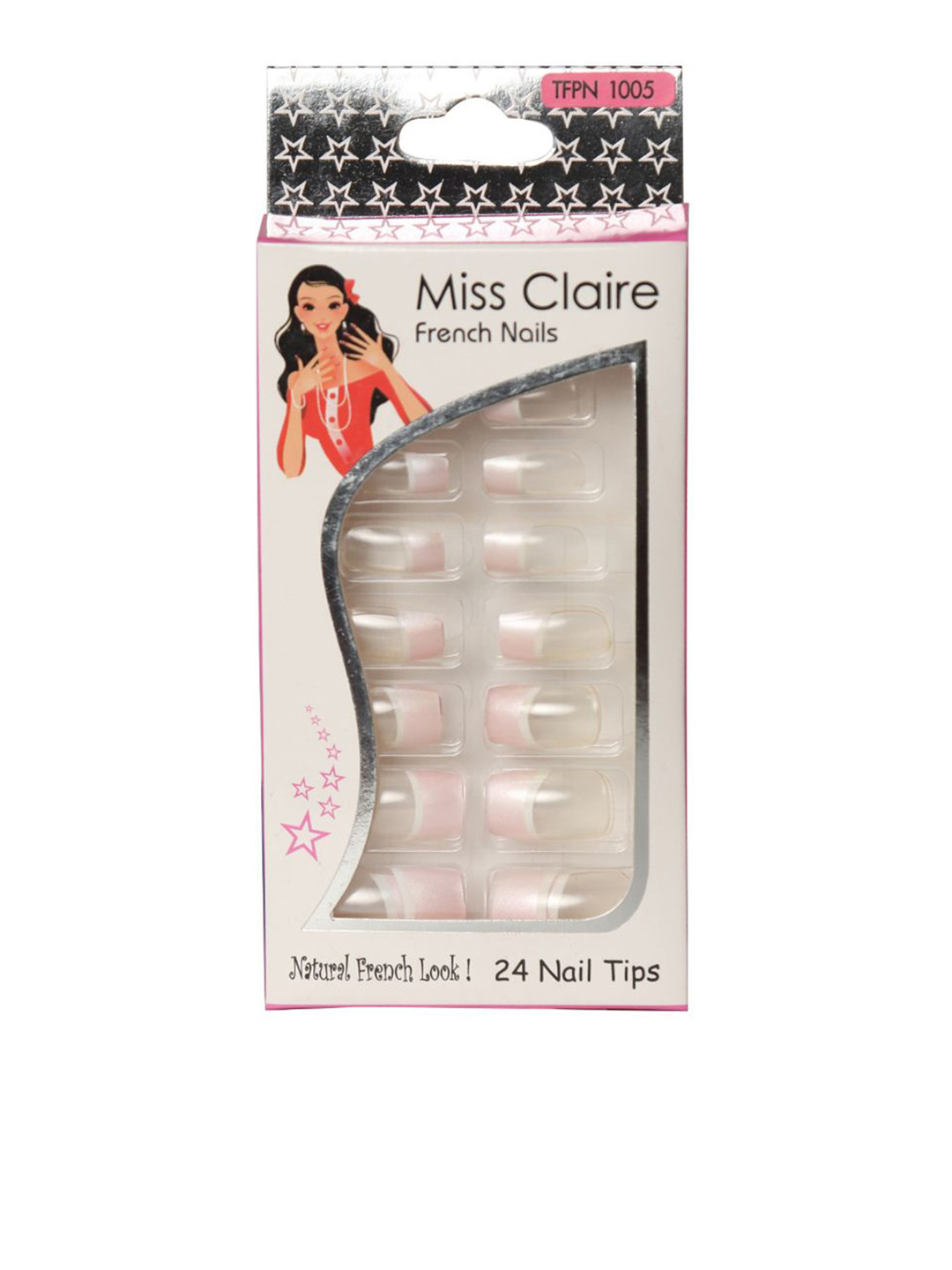 

Miss Claire Set of 24 French Nails-TFPN 1005 (ECP 006), Transparent