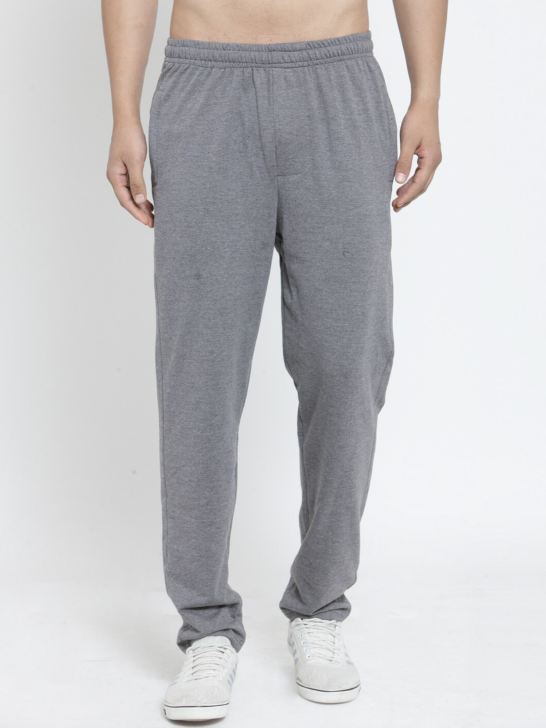 

Jainish Men Grey Solid Track Pants