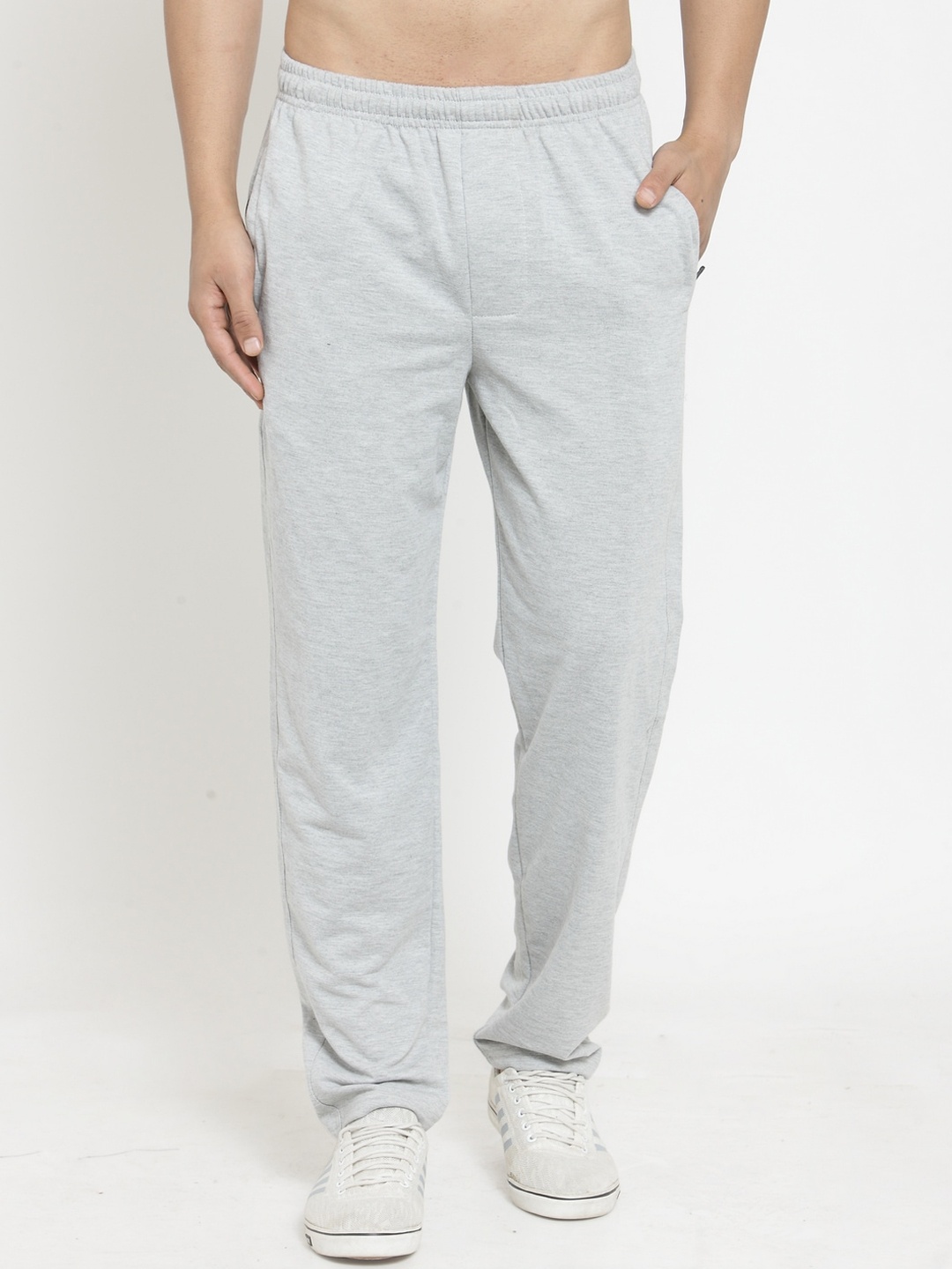 

Jainish Grey Men Solid Cotton Slim Fit Track Pants