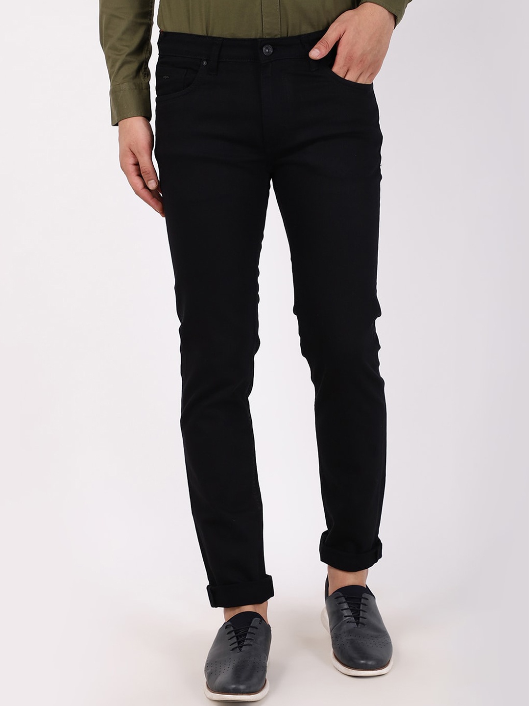 

Blackberrys Men Black Slim Fit Low-Rise Jeans
