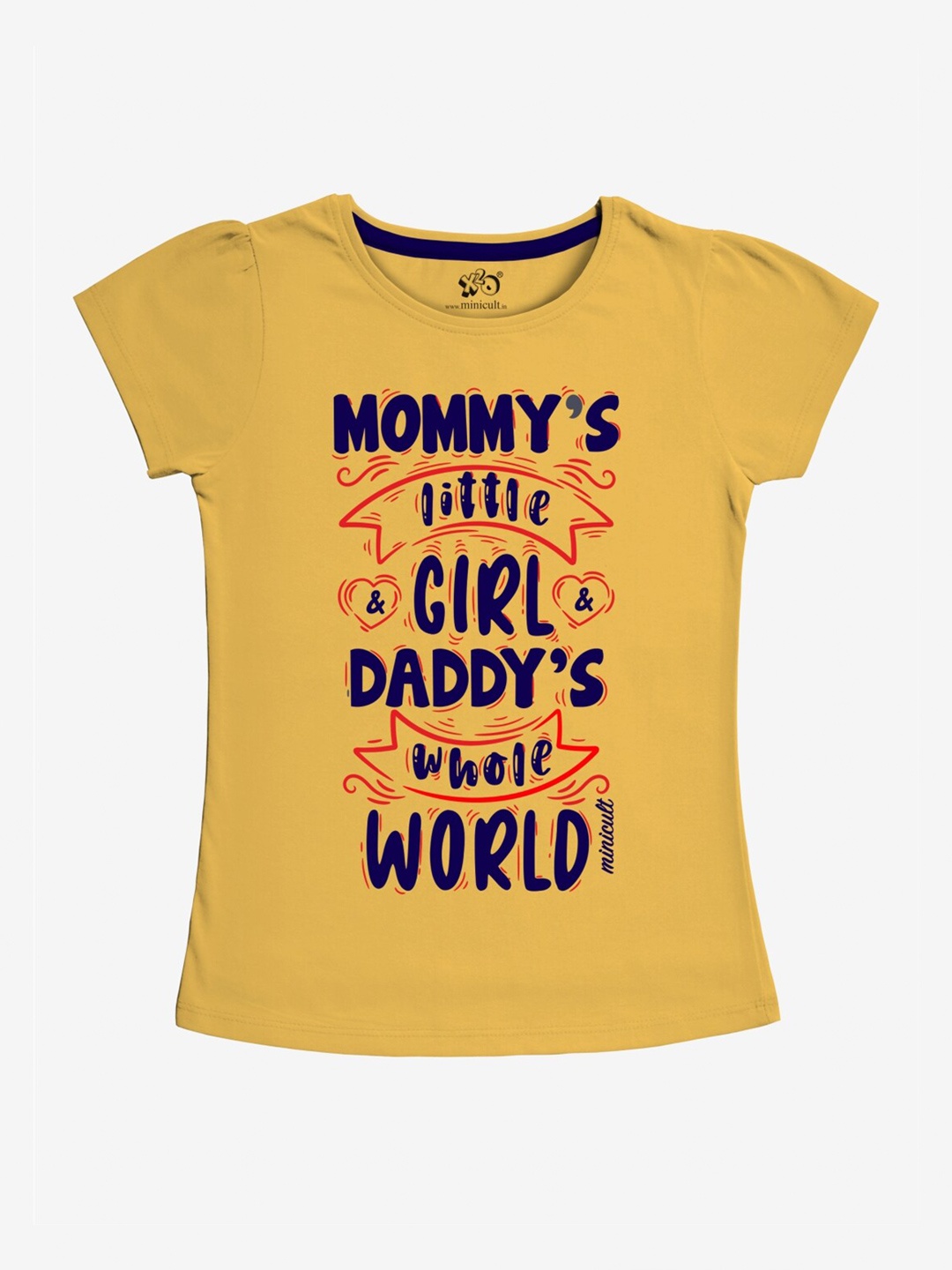 

x2o Girls Yellow & Black Typography Printed T-shirt