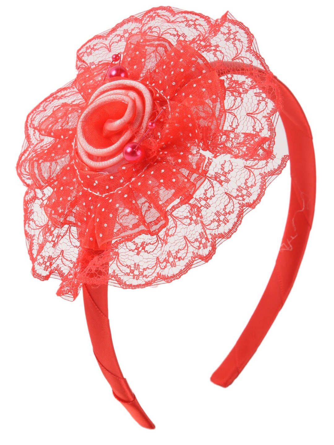 

Yellow Bee Girls Red Embellished Hairband