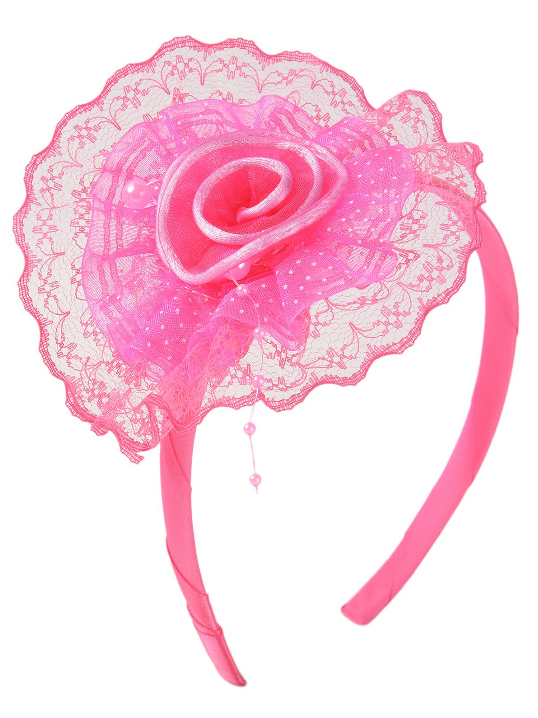 

Yellow Bee Girls Fuchsia Embellished Hairband