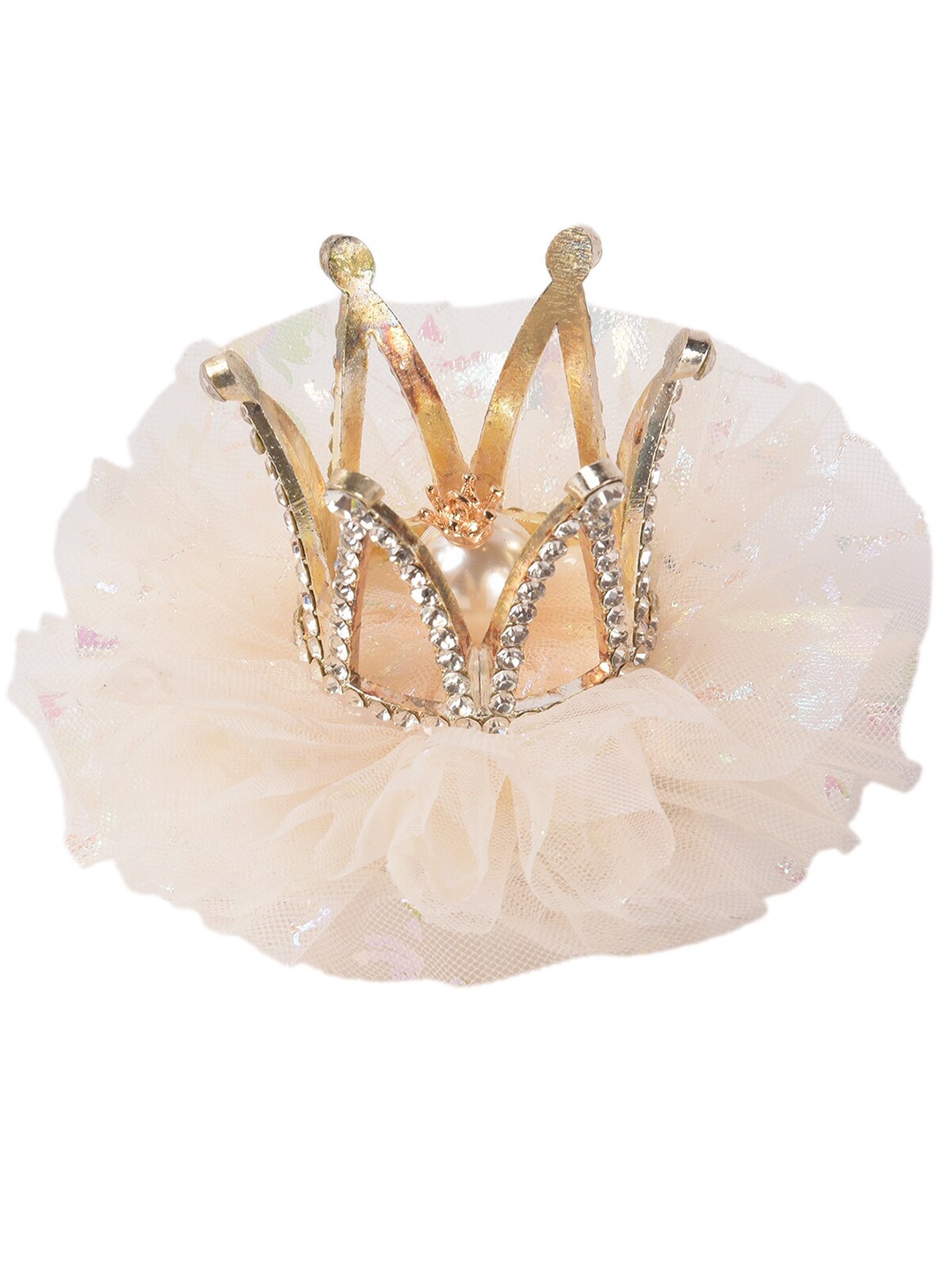 

Yellow Bee Girls White Crown Hair Clip