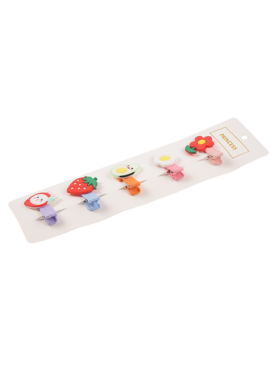 

Yellow Bee Girls Multicoloured & Pink Set of 5 Embellished Hair Accessory Set, Multi