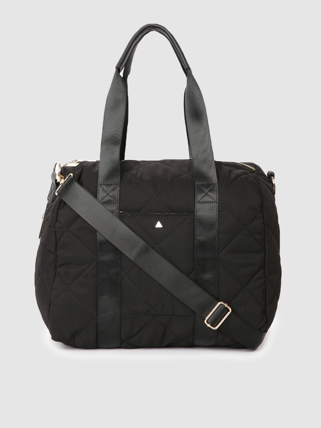 

Accessorize Women Black Solid Quilted Becca Gym Handheld Bag