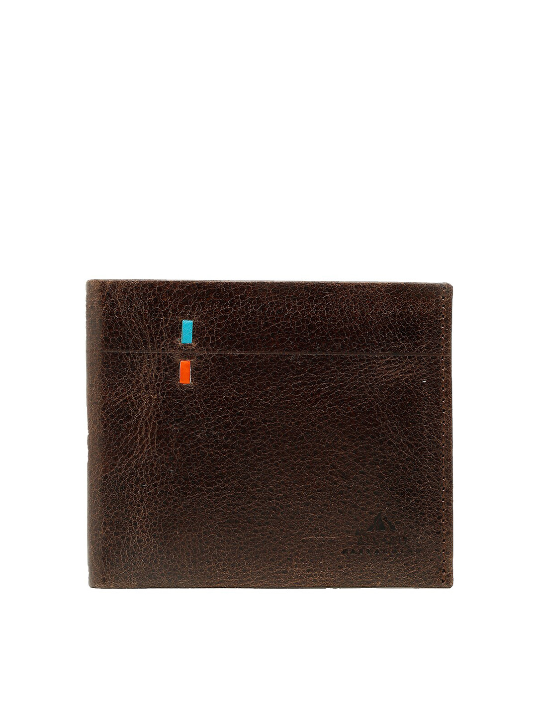 

Alvaro Castagnino Men Brown Textured Leather Two Fold Wallet