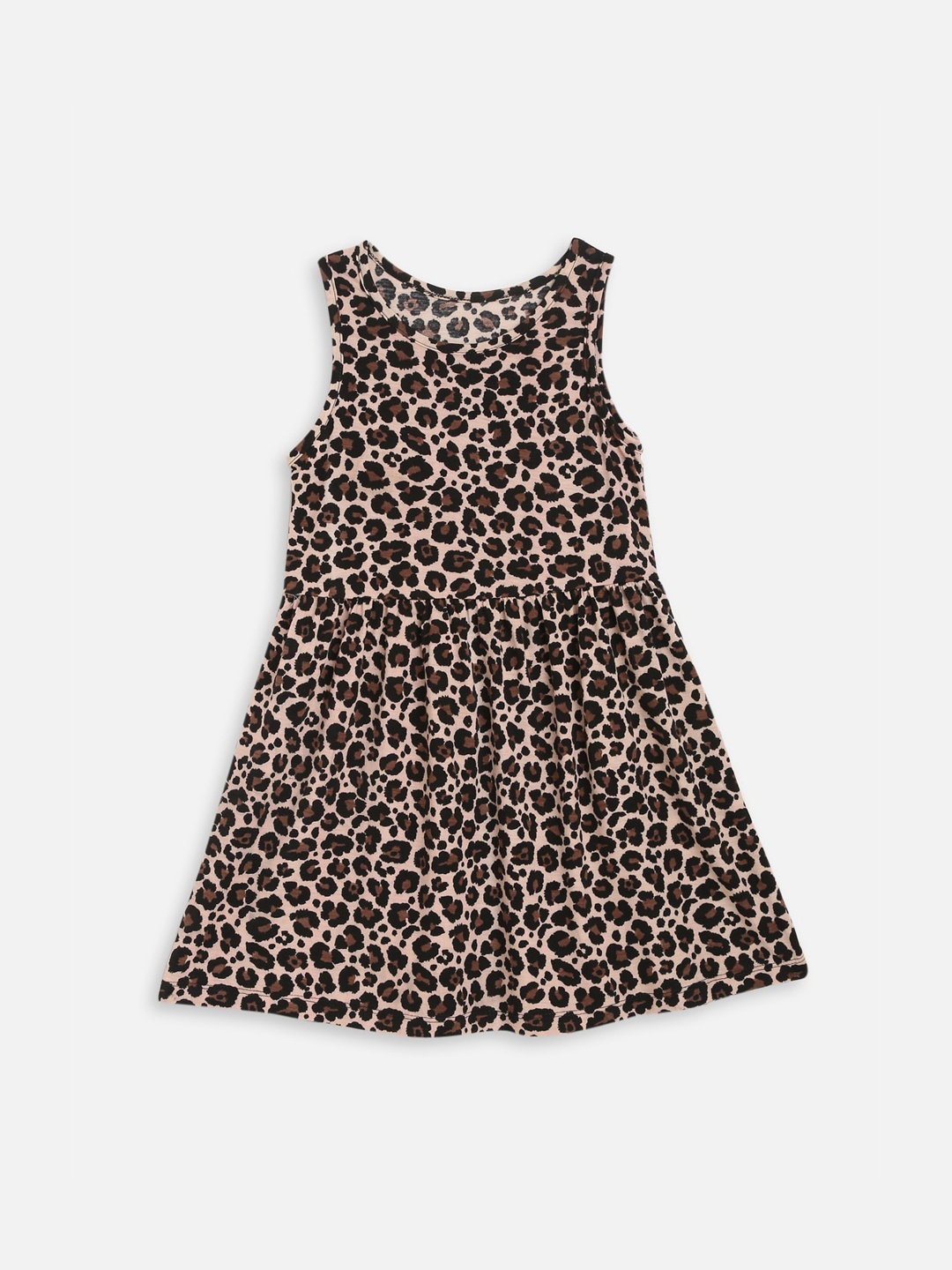 

YK Brown Animal Print Fit & Flare Dress