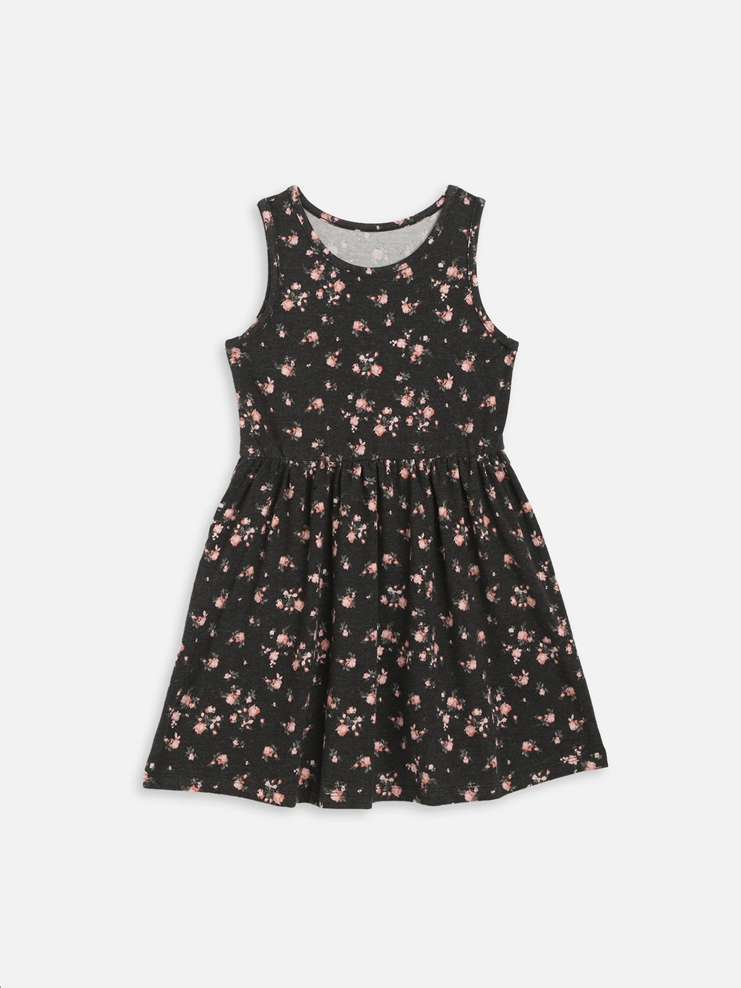 

YK Girls Multicoloured Floral Fit & Flare Dress, Multi