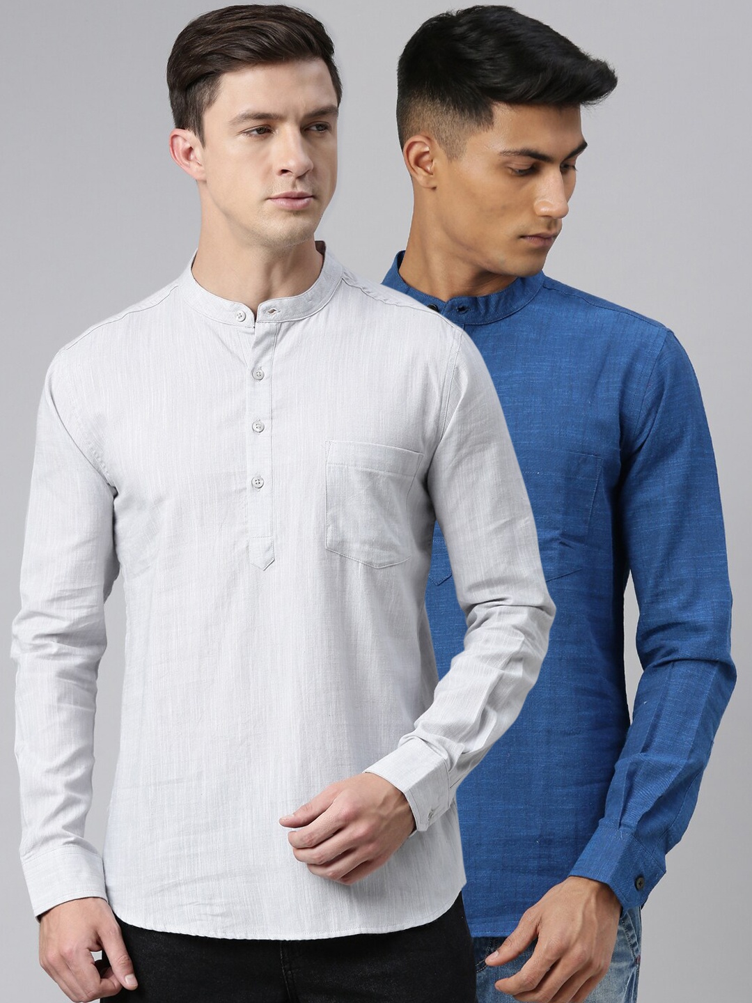

Kryptic Men Pack-2 Blue& Grey Kurta