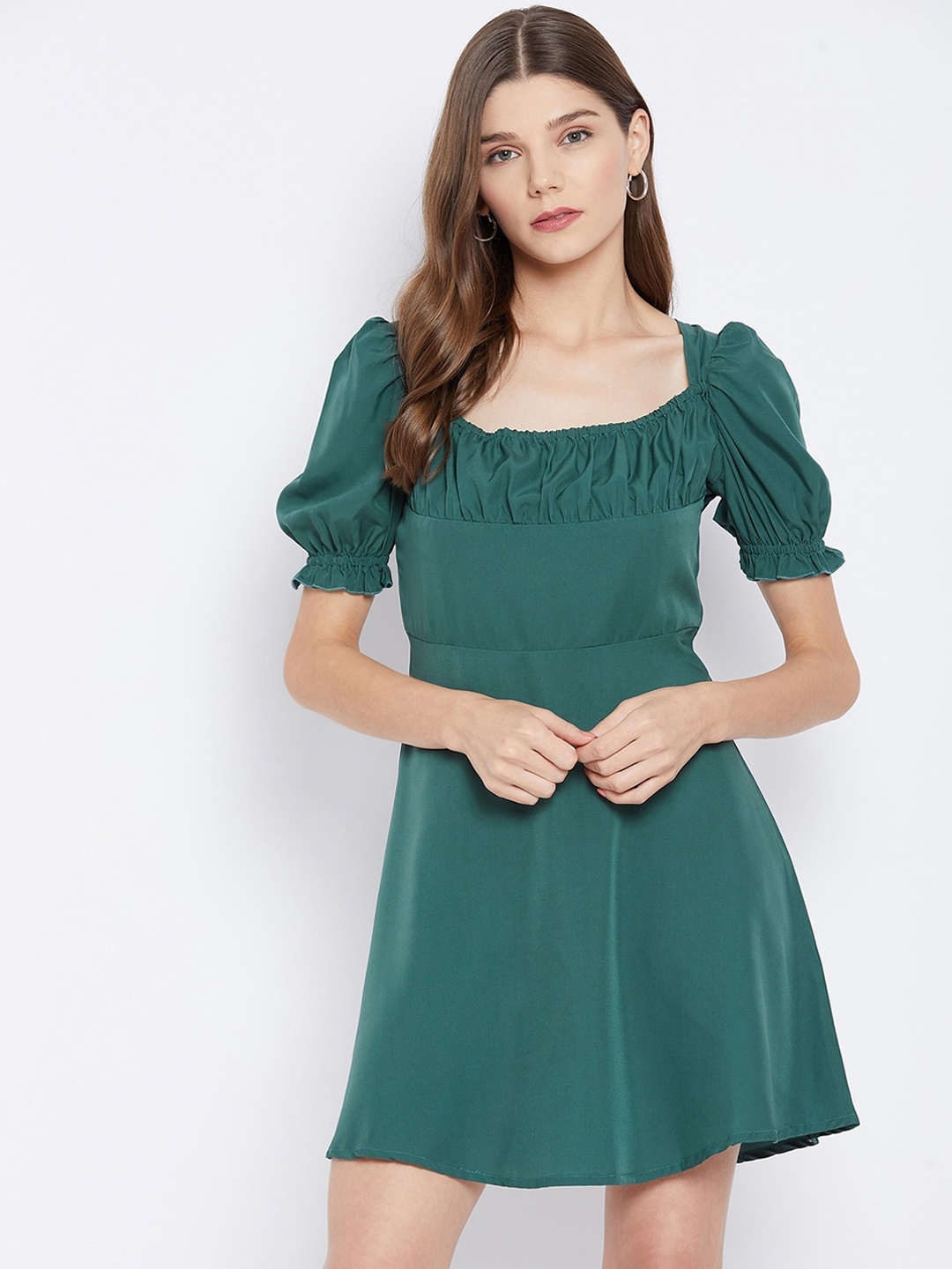 

U&F Green Crepe Dress