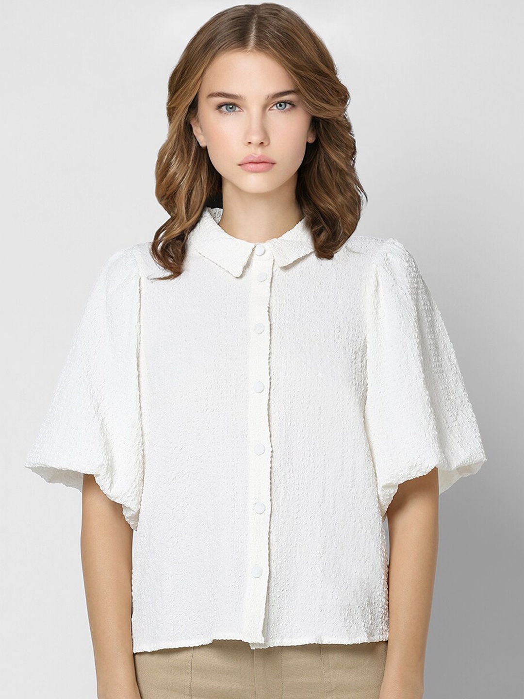 

ONLY Women White Casual Shirt