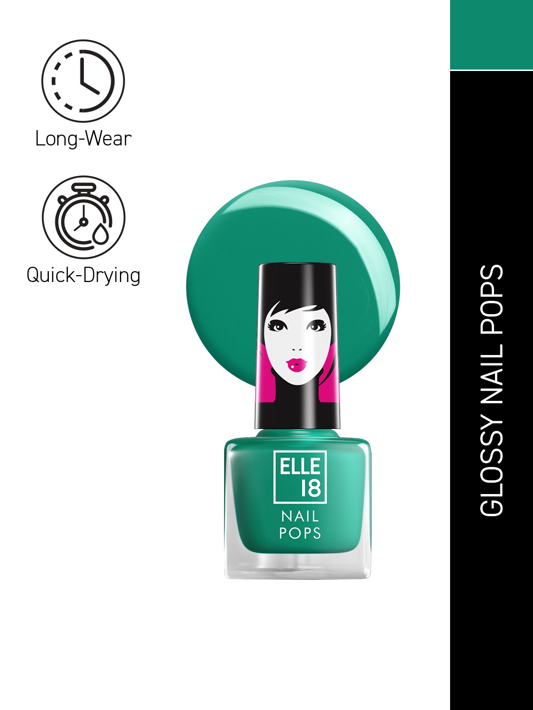 ELLE 18 Nail Pops Nail Color 5ml - Shade 177, Green