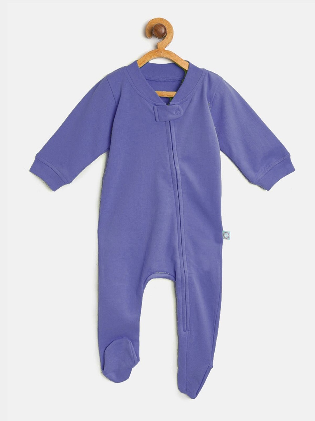 

cherrytoes Infants Kids Purple Solid Cotton Sleep Suits