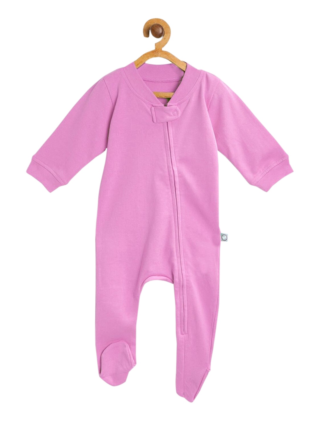 

cherrytoes Pink Solid Zip-Up Sleepsuit