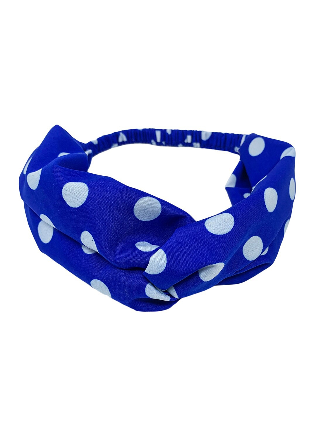 

Mint & Oak Women Navy Blue & White Polka Dots Knot Hairband