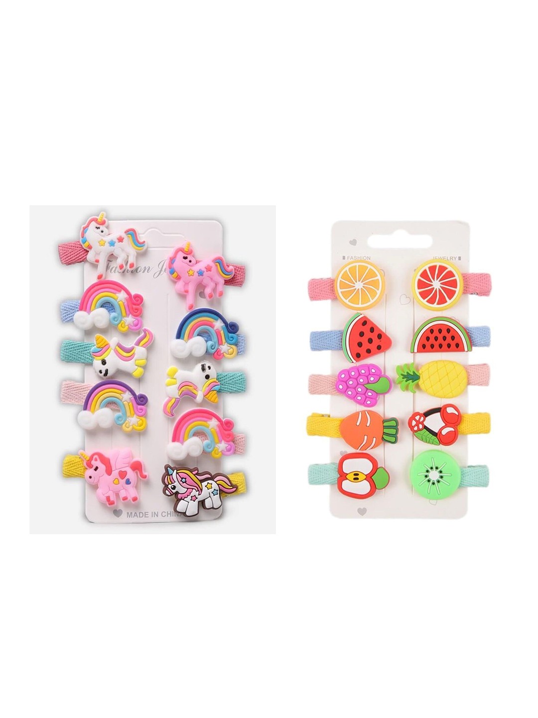 

Yellow Bee Girls Set of 20 Multicoloured Assorted Hair Clips