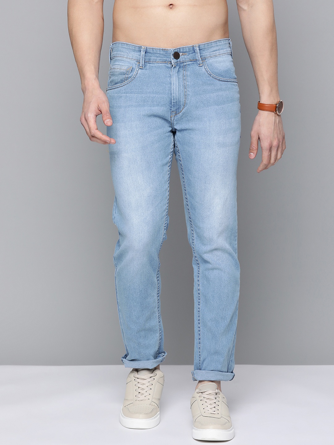 

HERE&NOW Men Blue Slim Fit Light Fade Stretchable Jeans