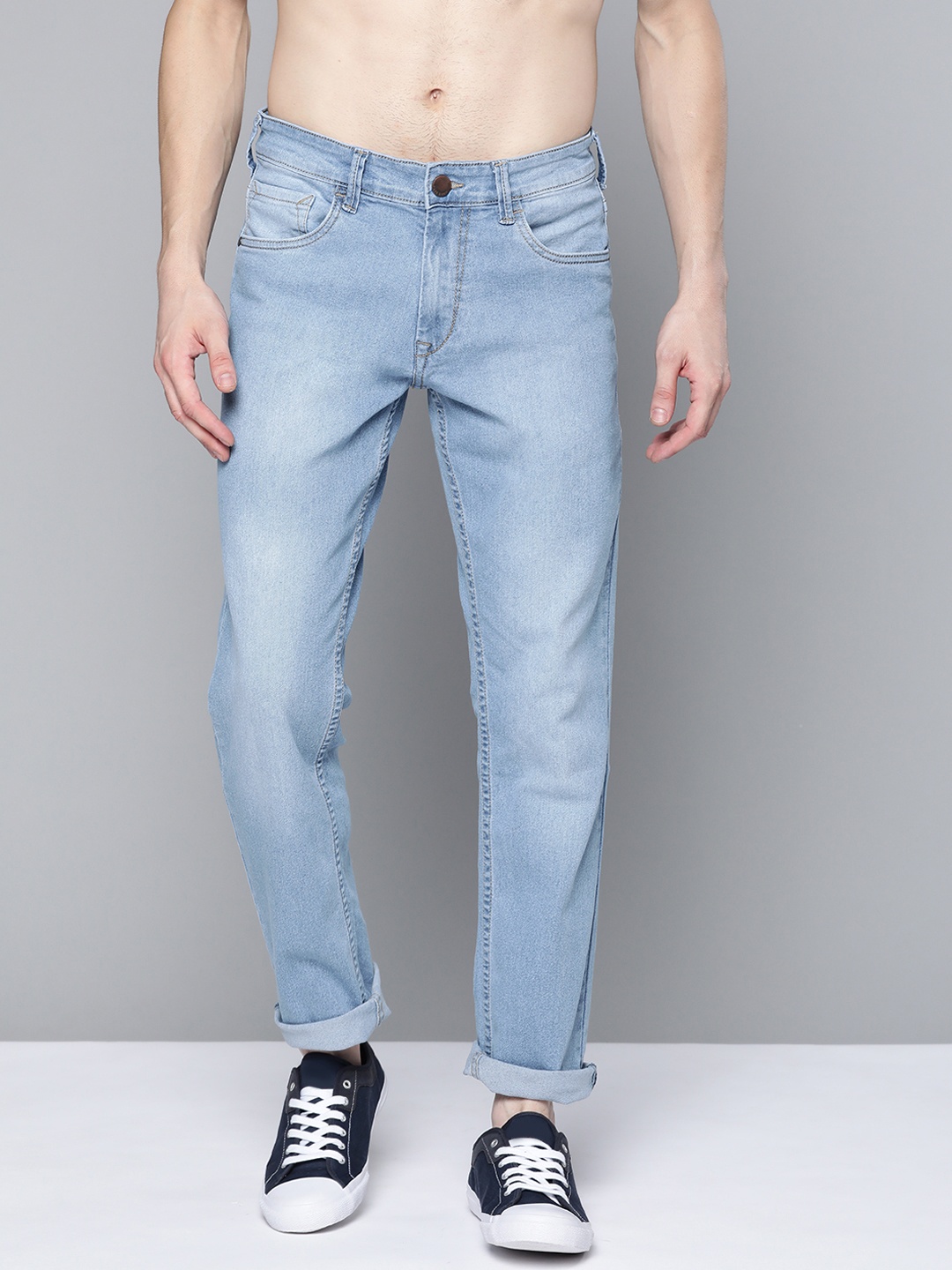 

HERE&NOW Men Blue Slim Fit Light Fade Stretchable Jeans