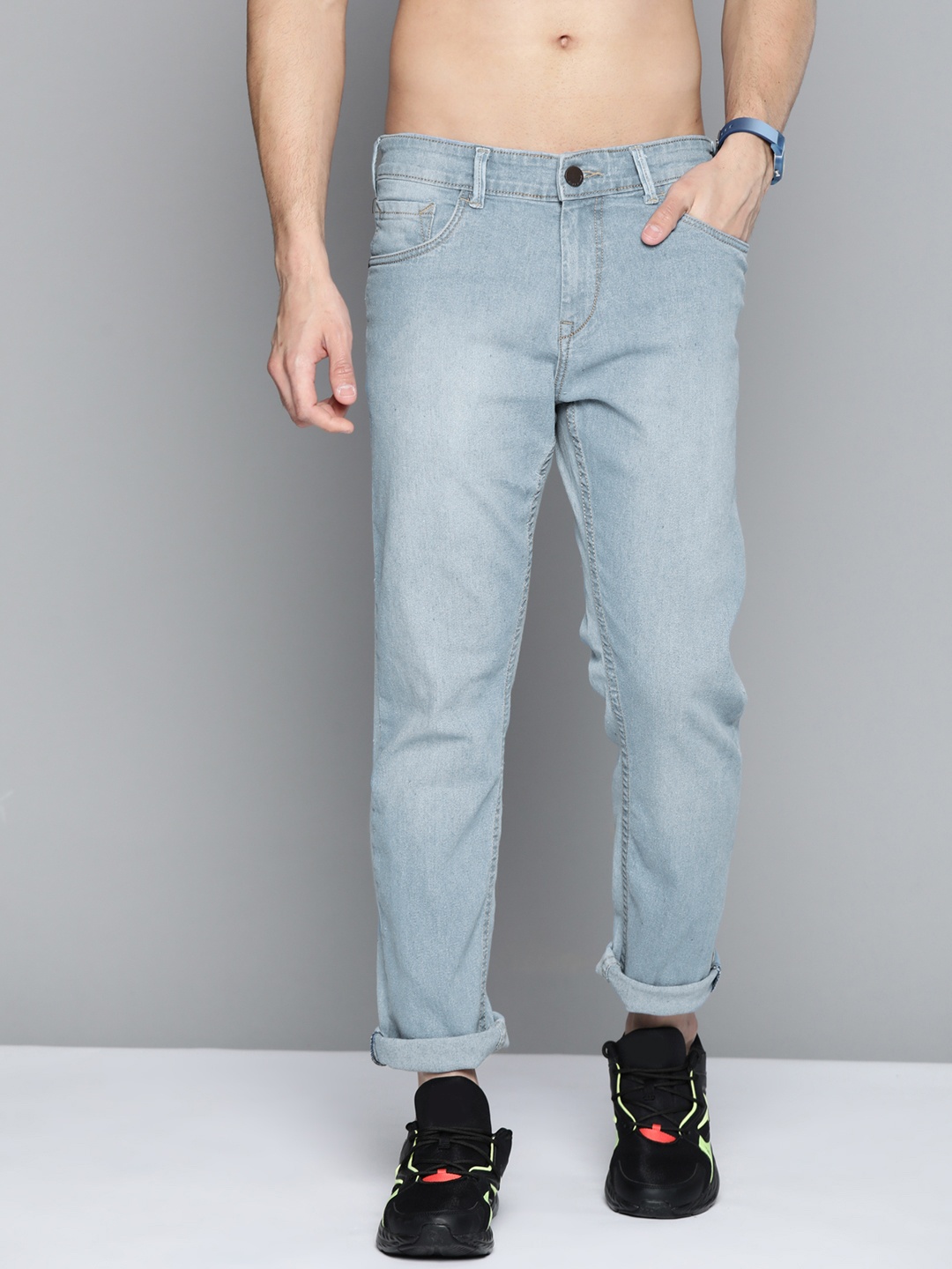 

HERE&NOW Men Blue Slim Fit Light Fade Stretchable Jeans