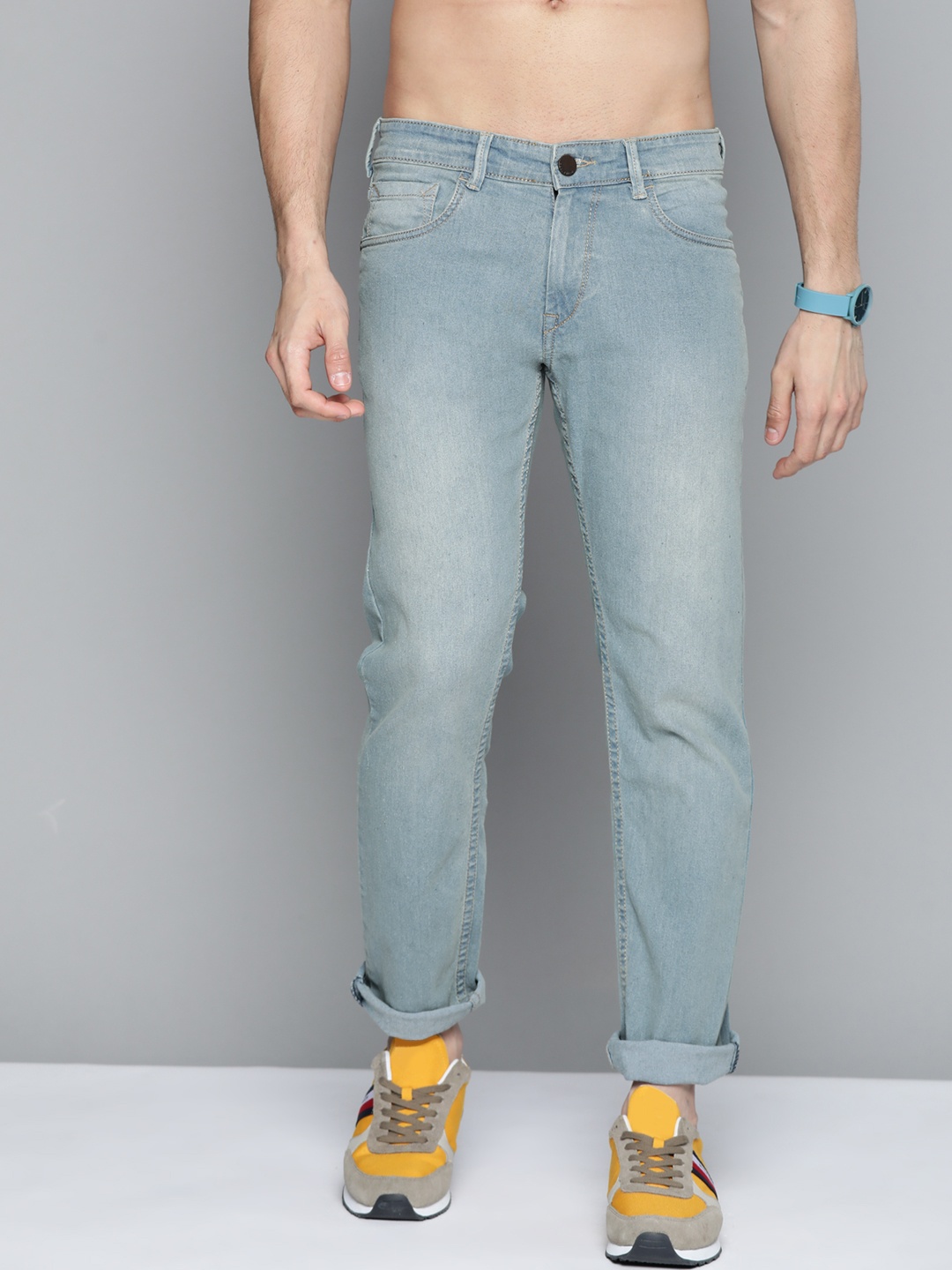 

HERE&NOW Men Blue Slim Fit Light Fade Stretchable Jeans