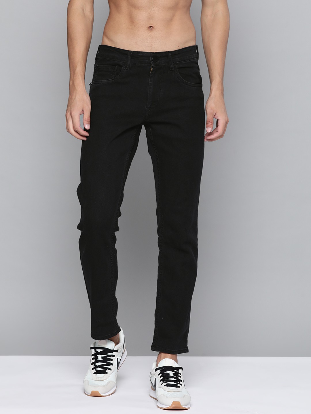 

HERE&NOW Men Black Slim Fit Stretchable Jeans