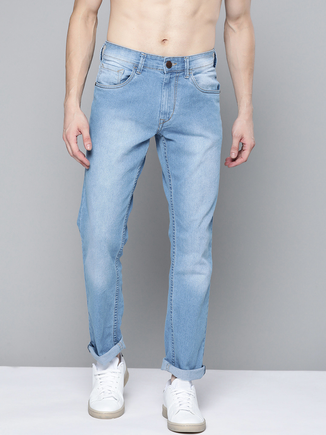 

HERE&NOW Men Blue Slim Fit Light Fade Stretchable Jeans