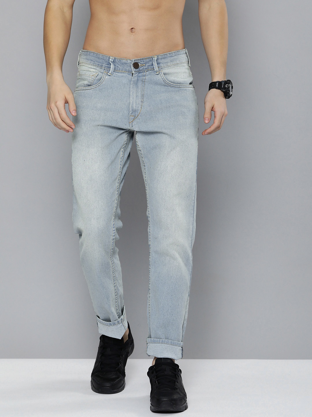 

HERE&NOW Men Blue Slim Fit Light Fade Stretchable Jeans
