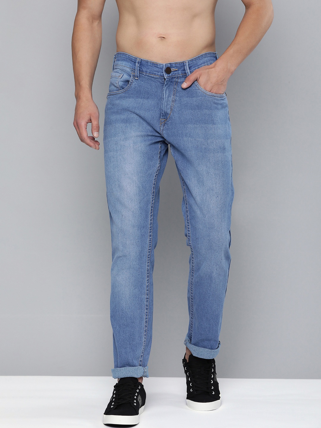 

HERE&NOW Men Blue Slim Fit Light Fade Stretchable Jeans