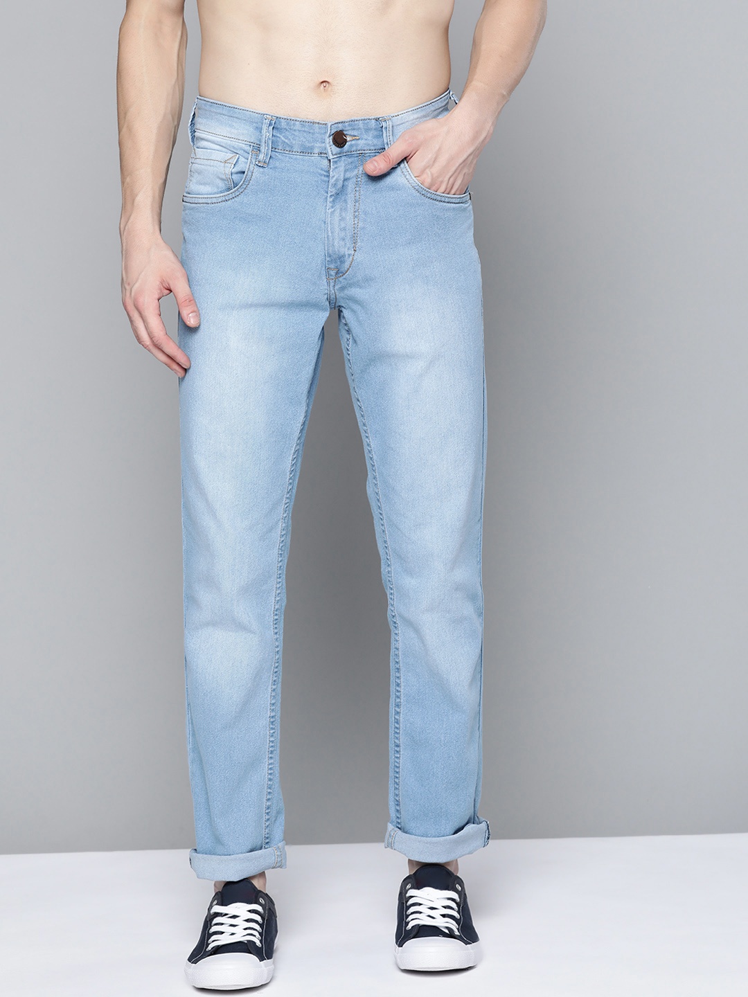 

HERE&NOW Men Blue Slim Fit Light Fade Stretchable Jeans