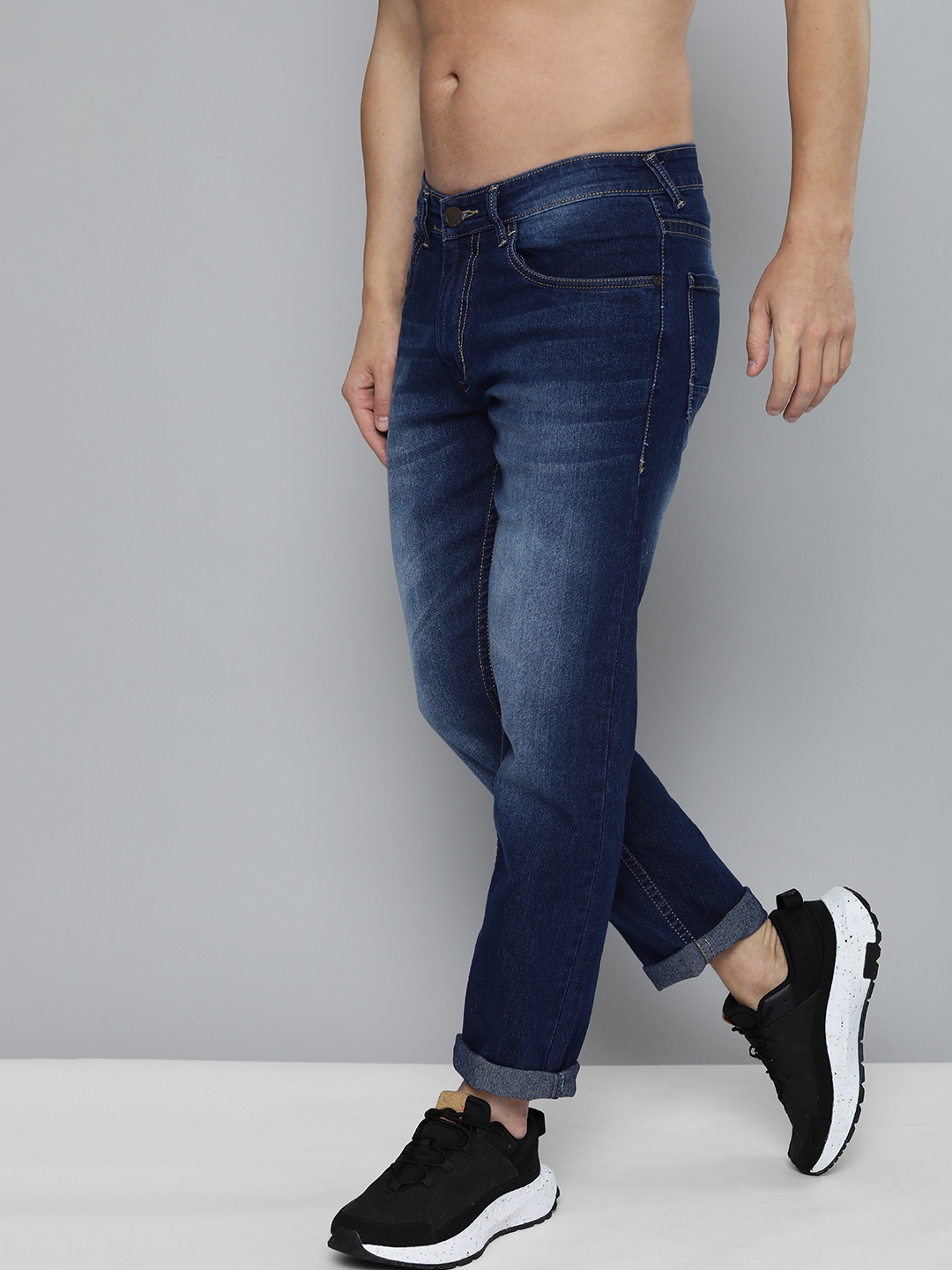 

HERE&NOW Men Blue Slim Fit Light Fade Mid Rise Stretchable Jeans