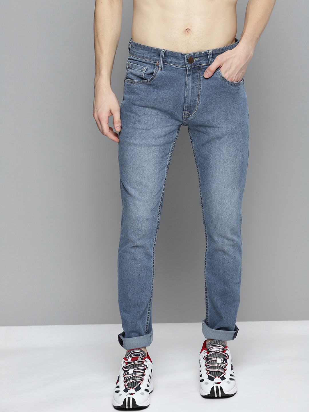 

HERE&NOW Men Blue Slim Fit Light Fade Stretchable Jeans