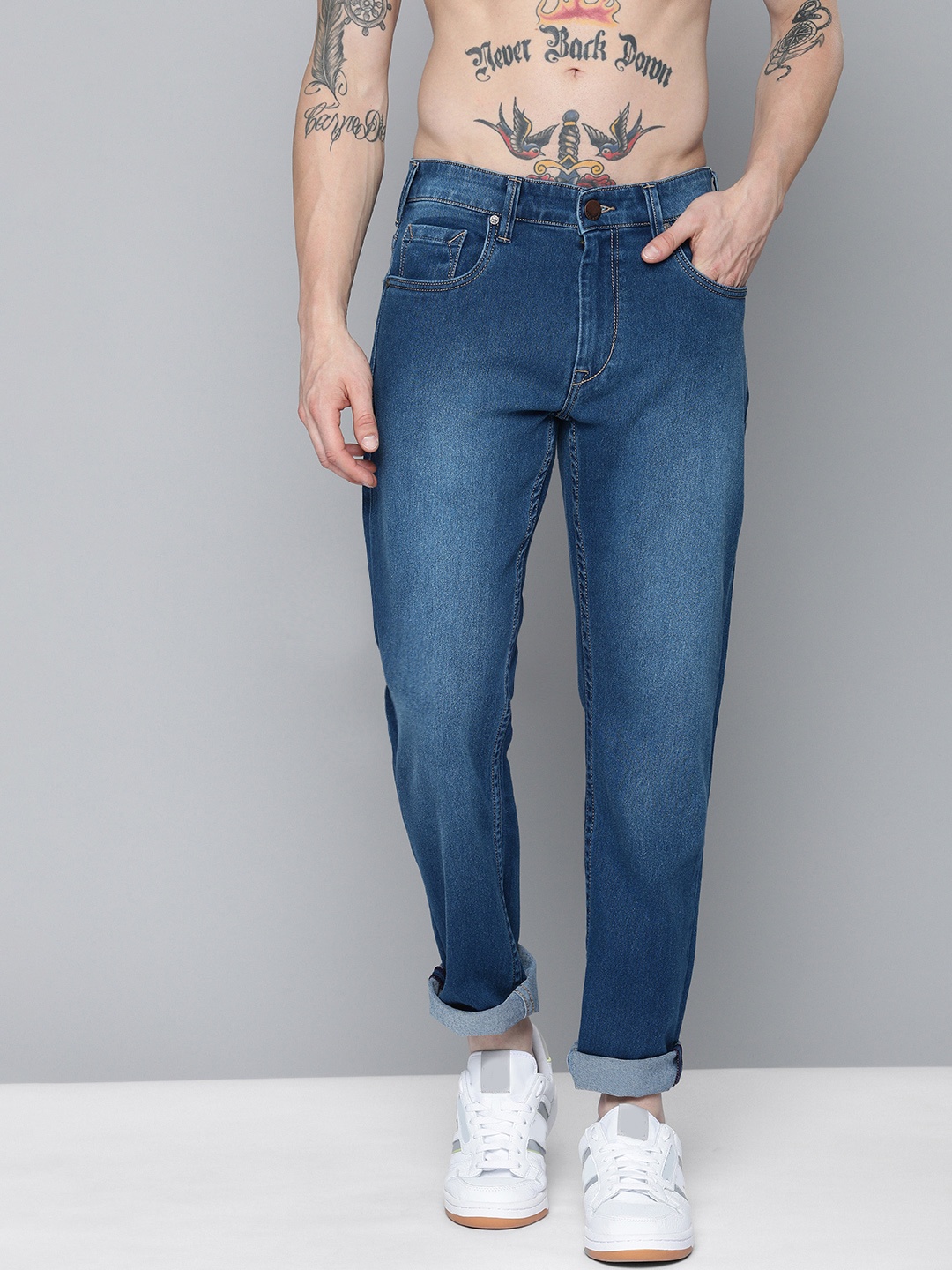 

HERE&NOW Men Blue Slim Fit Light Fade Stretchable Jeans