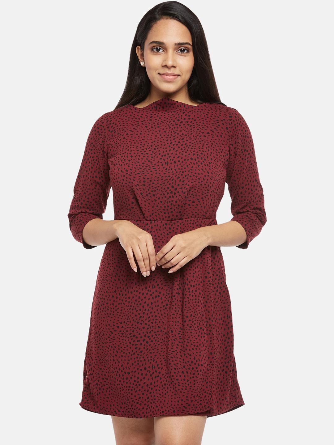 

Annabelle by Pantaloons Red & Black Animal Printed Dress