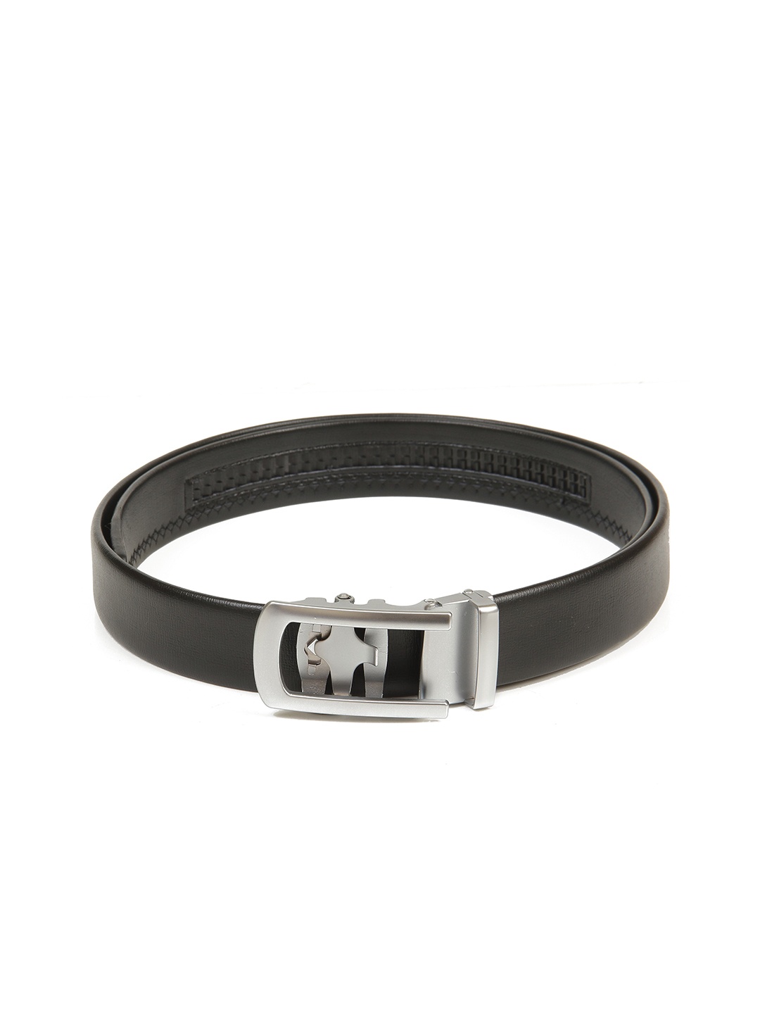 

Calvadoss Men Black Textured PU Belt